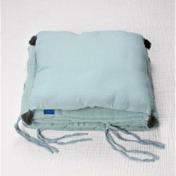 Müslin Bebek Yatak Koruma Yastık Seti (Yıkanmıştır) 32X180 cm +/- 2 cm Mint Yeşil